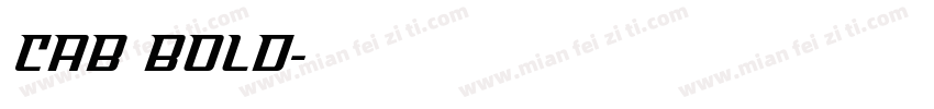 Cab Bold字体转换